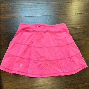 Lululemon Pink Tennis Skirt Pace rival mid- rise skirt